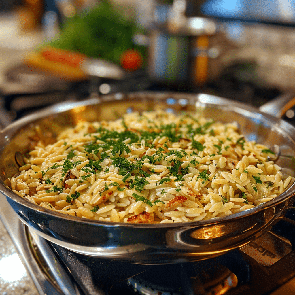 Creamy Tuscan Orzo